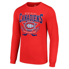 Montreal Canadiens - Starter Team Logo Graphic Long Sleeve T-Shirt Red