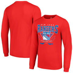 New York Rangers Starter Team Logo Graphic Long Sleeve T-Shirt Red