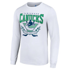 Vancouver Canucks - Starter Team Logo Graphic Long Sleeve T-Shirt White