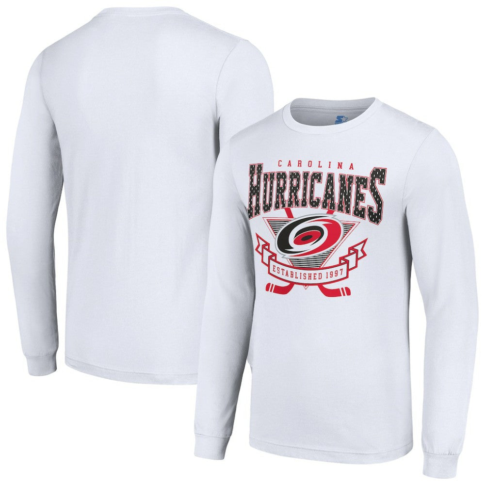 Carolina Hurricanes - Starter Team Logo Graphic Long Sleeve T-Shirt White