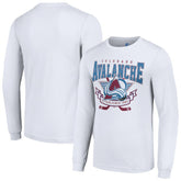 Colorado Avalanche - Starter Team Logo Graphic Long Sleeve T-Shirt White