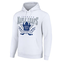 Toronto Maple Leafs - Starter Team Logo Graphic Fleece Tri-Blend Pullover Hoodie White