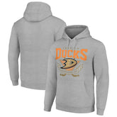Anaheim Ducks - Starter Team Logo Graphic Fleece Tri-Blend Pullover Hoodie Heather Gray