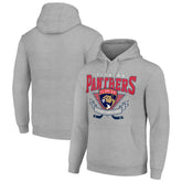 Florida Panthers - Starter Team Logo Graphic Fleece Tri-Blend Pullover Hoodie Heather Gray