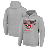 Carolina Hurricanes - Starter Team Logo Graphic Fleece Tri-Blend Pullover Hoodie Heather Gray