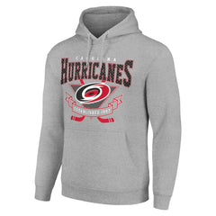 Carolina Hurricanes - Starter Team Logo Graphic Fleece Tri-Blend Pullover Hoodie Heather Gray