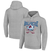 Colorado Avalanche - Starter Team Logo Graphic Fleece Tri-Blend Pullover Hoodie Heather Gray