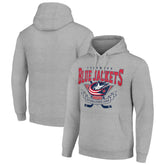 Columbus Blue Jackets - Starter Team Logo Graphic Fleece Tri-Blend Pullover Hoodie Heather Gray