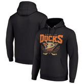 Anaheim Ducks - Starter Team Logo Graphic Fleece Tri-Blend Pullover Hoodie Black