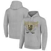 Vegas Golden Knights Starter Team Logo Graphic Fleece Tri-Blend Pullover Hoodie Heather Gray