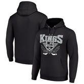 Los Angeles Kings - Starter Team Logo Graphic Fleece Tri-Blend Pullover Hoodie Black