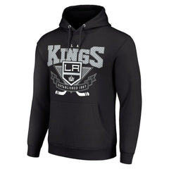 Los Angeles Kings - Starter Team Logo Graphic Fleece Tri-Blend Pullover Hoodie Black