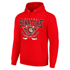 Ottawa Senators - Starter Team Logo Graphic Fleece Tri-Blend Pullover Hoodie Red