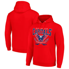 Washington Capitals Starter Team Logo Graphic Fleece Tri-Blend Pullover Hoodie Red