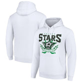 Dallas Stars - Starter Team Logo Graphic Fleece Tri-Blend Pullover Hoodie White