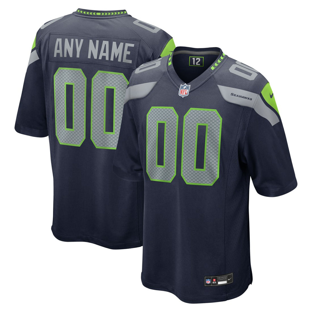Seattle Seahawks Custom Game Jersey College Navy - Nike