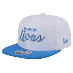 Detroit Lions New Era Sparky 9FIFTY Snapback Hat White/Blue - NFL