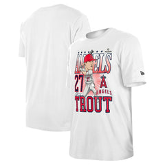 Mike Trout Los Angeles Angels New Era Caricature T-Shirt for sale