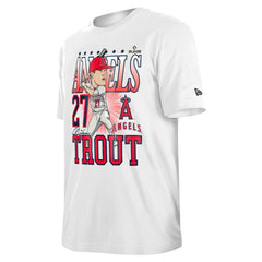 Mike Trout Los Angeles Angels New Era Caricature T-Shirt for sale