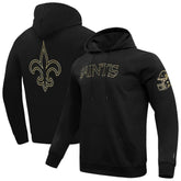New Orleans Saints Pro Standard Classic Chenille Pullover Hoodie Black - NFL