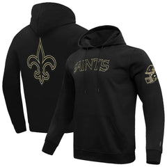 New Orleans Saints Pro Standard Classic Chenille Pullover Hoodie Black - NFL