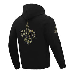 New Orleans Saints Pro Standard Classic Chenille Pullover Hoodie Black - NFL