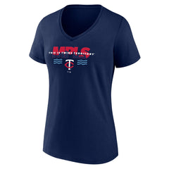 Minnesota Twins Women's Territory V-Neck T-Shirt Clearance