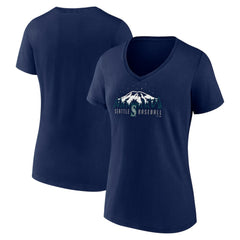 Seattle Mariners Women's Mountains V-Neck T-Shirt Clearance