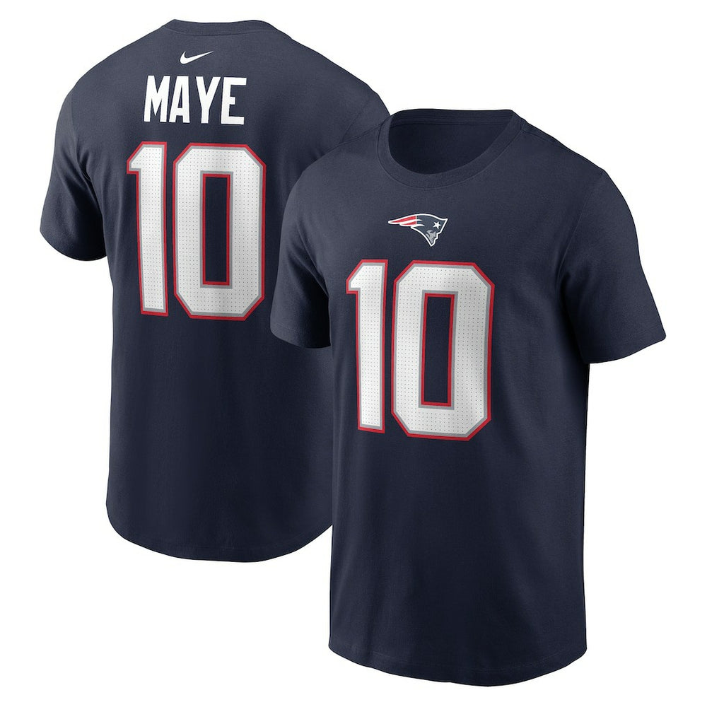 Drake Maye New England Patriots Youth Fuse Name & Number T-Shirt Navy - Nike