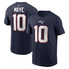 Drake Maye New England Patriots Youth Fuse Name & Number T-Shirt Navy - Nike