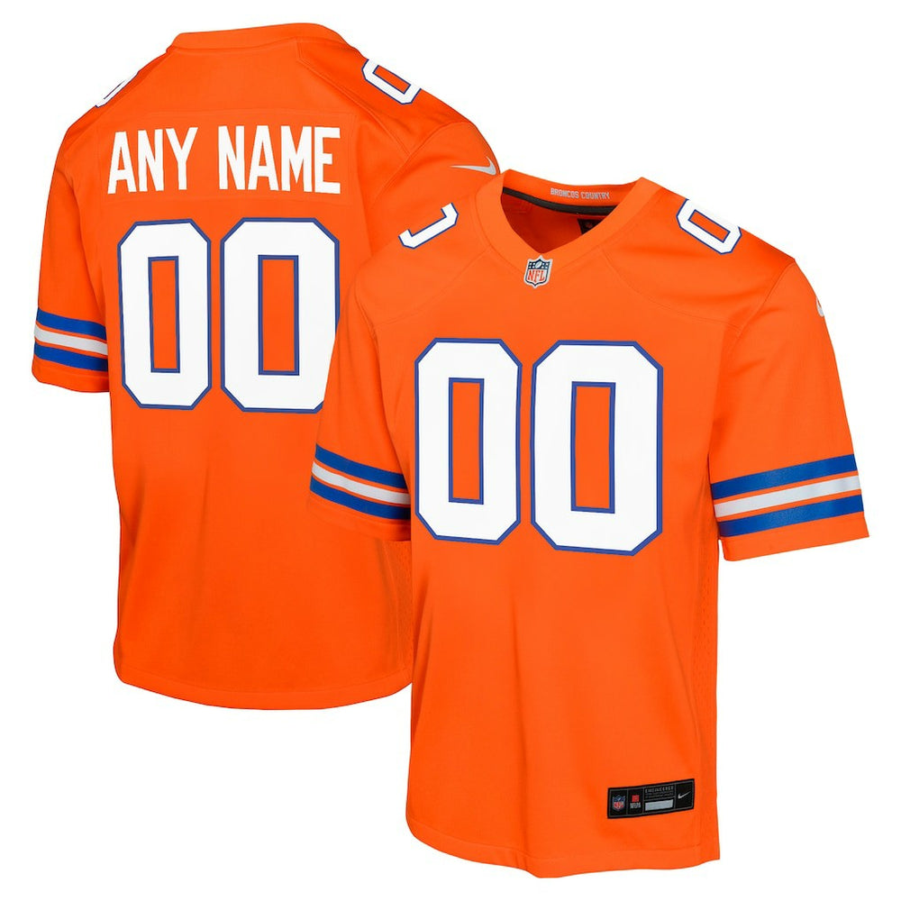 Denver Broncos Youth Mile High Collection 1977 Throwback Custom Game Jersey Orange - Nike