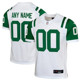 New York Jets Youth Classic Alternate Custom Replica Jersey White - Nike