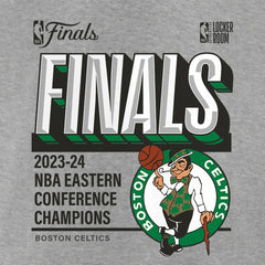 Fanatics - Boston Celtics Women's 2024 Eastern Conference Champions Locker Room Post Up Move V-Neck T-Shirt - Steel