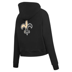 New Orleans Saints Pro Standard Women's Split Logo Full-Zip Hoodie Black - NFL