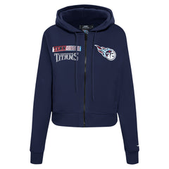 Tennessee Titans Pro Standard Women's Split Logo Full-Zip Hoodie Navy - NFL