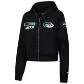 New York Jets Pro Standard Women's Split Logo Full-Zip Hoodie Black - NFL