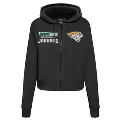 Jacksonville Jaguars Pro Standard Women's Split Logo Full-Zip Hoodie Black - NFL