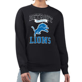 Detroit Lions G-III 4Her by Carl Banks Women's Team Logo Graphic Tri-Blend Pullover Sweatshirt Black - NFL