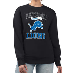 Detroit Lions G-III 4Her by Carl Banks Women's Team Logo Graphic Tri-Blend Pullover Sweatshirt Black - NFL