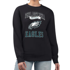 Philadelphia Eagles G-III 4Her by Carl Banks Women's Team Logo Graphic Tri-Blend Pullover Sweatshirt Black - NFL