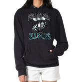 Philadelphia Eagles G-III 4Her by Carl Banks Women's Team Logo Graphic Fleece Tri-Blend Pullover Hoodie Black - NFL