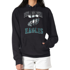 Philadelphia Eagles G-III 4Her by Carl Banks Women's Team Logo Graphic Fleece Tri-Blend Pullover Hoodie Black - NFL