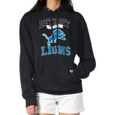 Detroit Lions G-III 4Her by Carl Banks Women's Team Logo Graphic Fleece Tri-Blend Pullover Hoodie Black - NFL