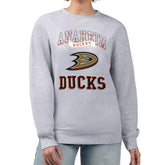 Anaheim Ducks - G-III 4Her by Carl Banks Women's Team Logo Tri-Blend Fleece Pullover Sweatshirt Heather Gray
