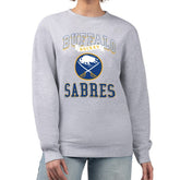 Buffalo Sabres - G-III 4Her by Carl Banks Women's Team Logo Tri-Blend Fleece Pullover Sweatshirt Heather Gray