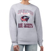 Columbus Blue Jackets - G-III 4Her by Carl Banks Women's Team Logo Tri-Blend Fleece Pullover Sweatshirt Heather Gray