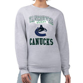 Vancouver Canucks - G-III 4Her by Carl Banks Women's Team Logo Tri-Blend Fleece Pullover Sweatshirt Heather Gray