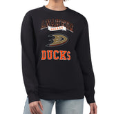 Anaheim Ducks - G-III 4Her by Carl Banks Women's Team Logo Tri-Blend Fleece Pullover Sweatshirt Black