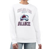 Colorado Avalanche - G-III 4Her by Carl Banks Women's Team Logo Tri-Blend Fleece Pullover Sweatshirt White