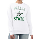 Dallas Stars - G-III 4Her by Carl Banks Women's Team Logo Tri-Blend Fleece Pullover Sweatshirt White